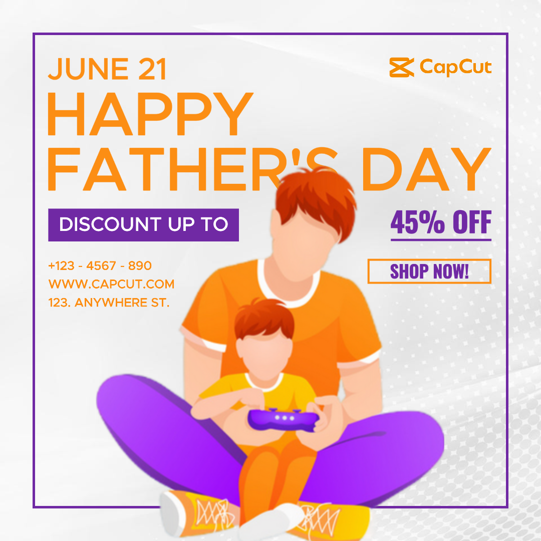 Father's Day Marketing Poster Social Media Post Modern