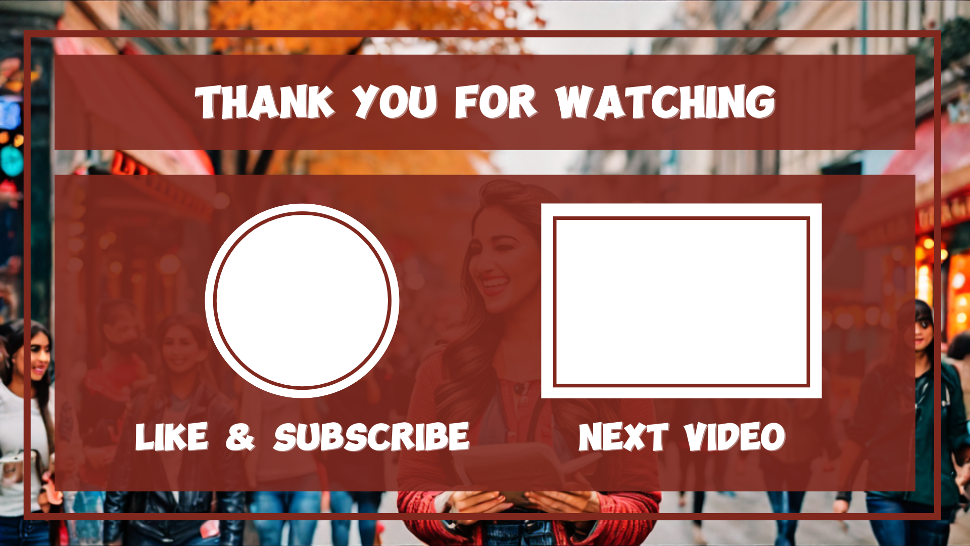 Non marketing Youtube Endscreen Maroon