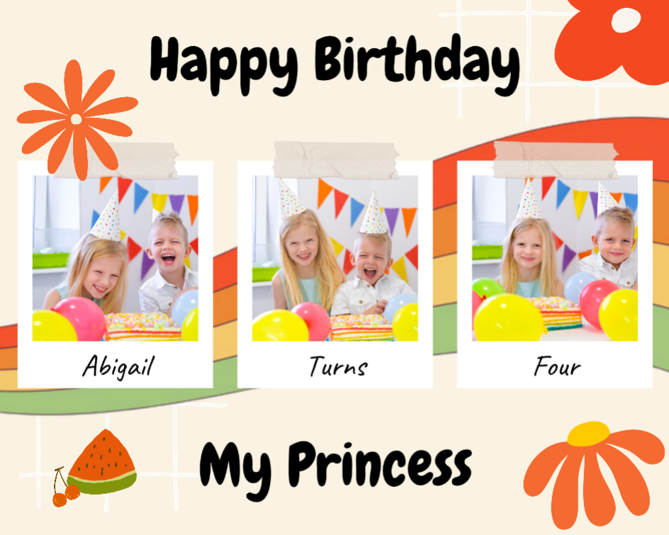 Collage de photos d'anniversaire non marketing