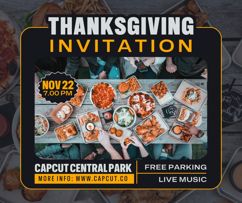 Invitation à la célébration de Thanksgiving Publication Facebook