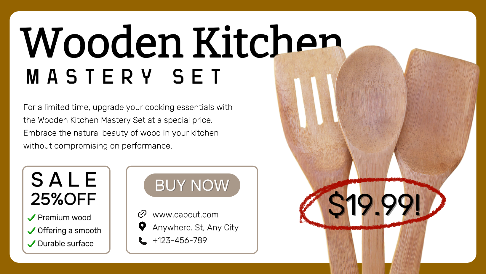 Wooden Kitchen Set