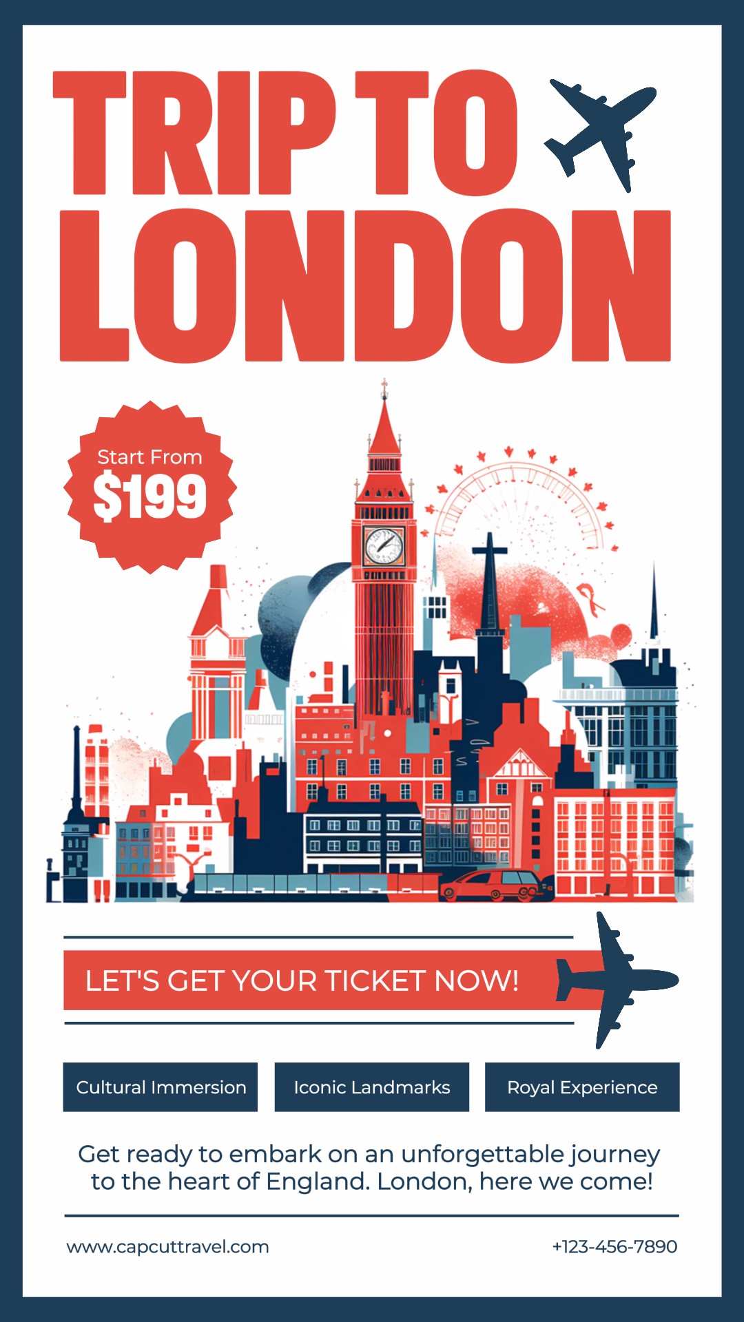 Viaje a Londres Promoción Historia de Instagram