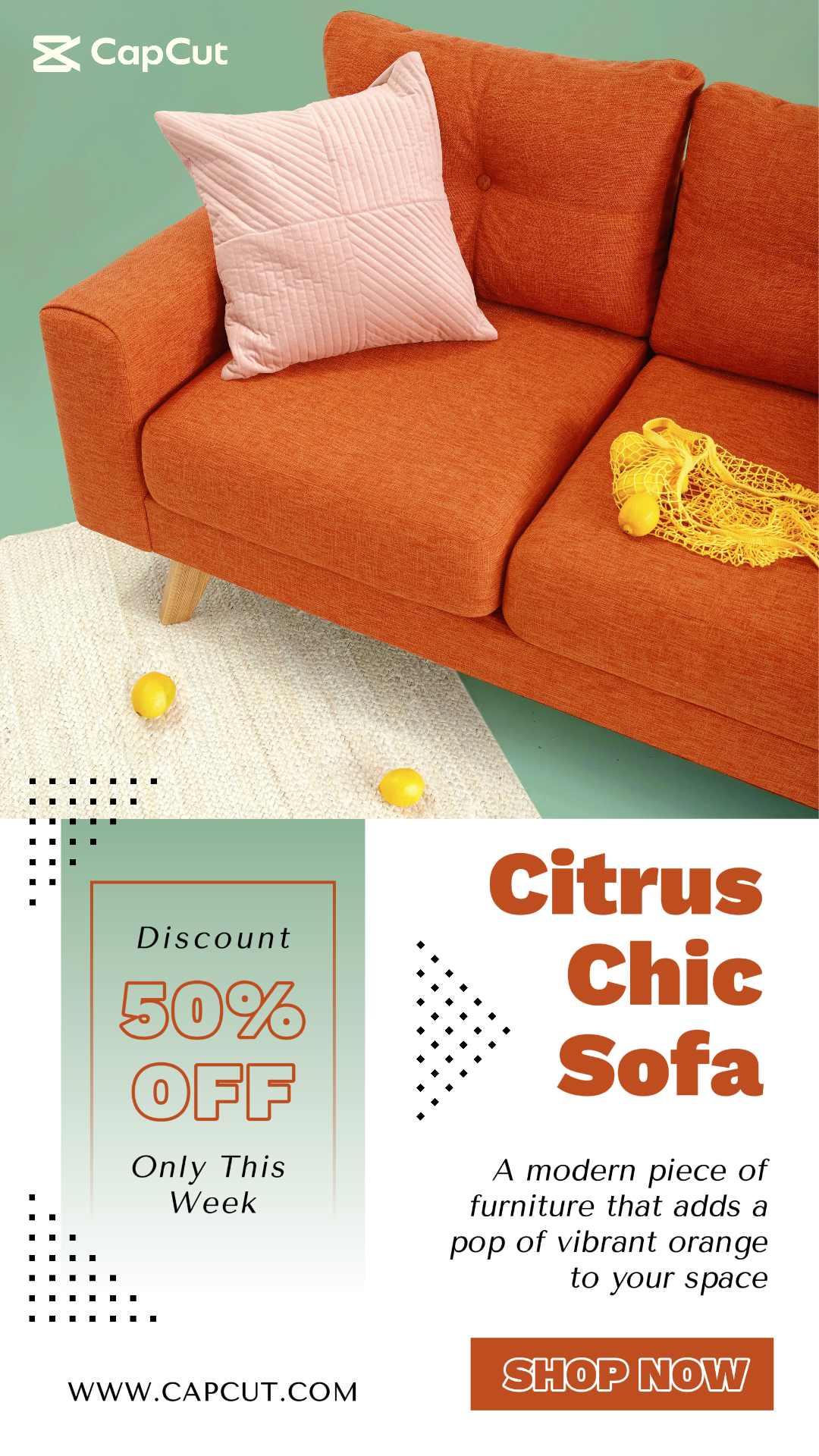 Affiche de marketing domestique promotion de vente histoire Instagram