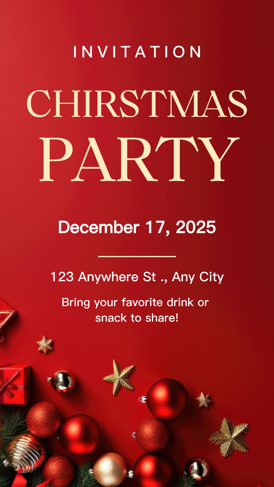 Chirstmas Party Invitation Modern Instagram Story