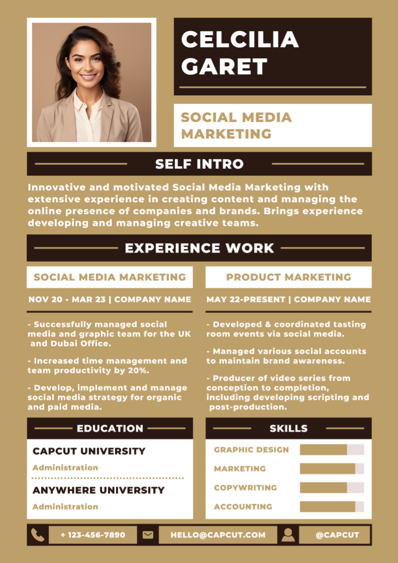 Non-marketing Resume Social Media Marketing