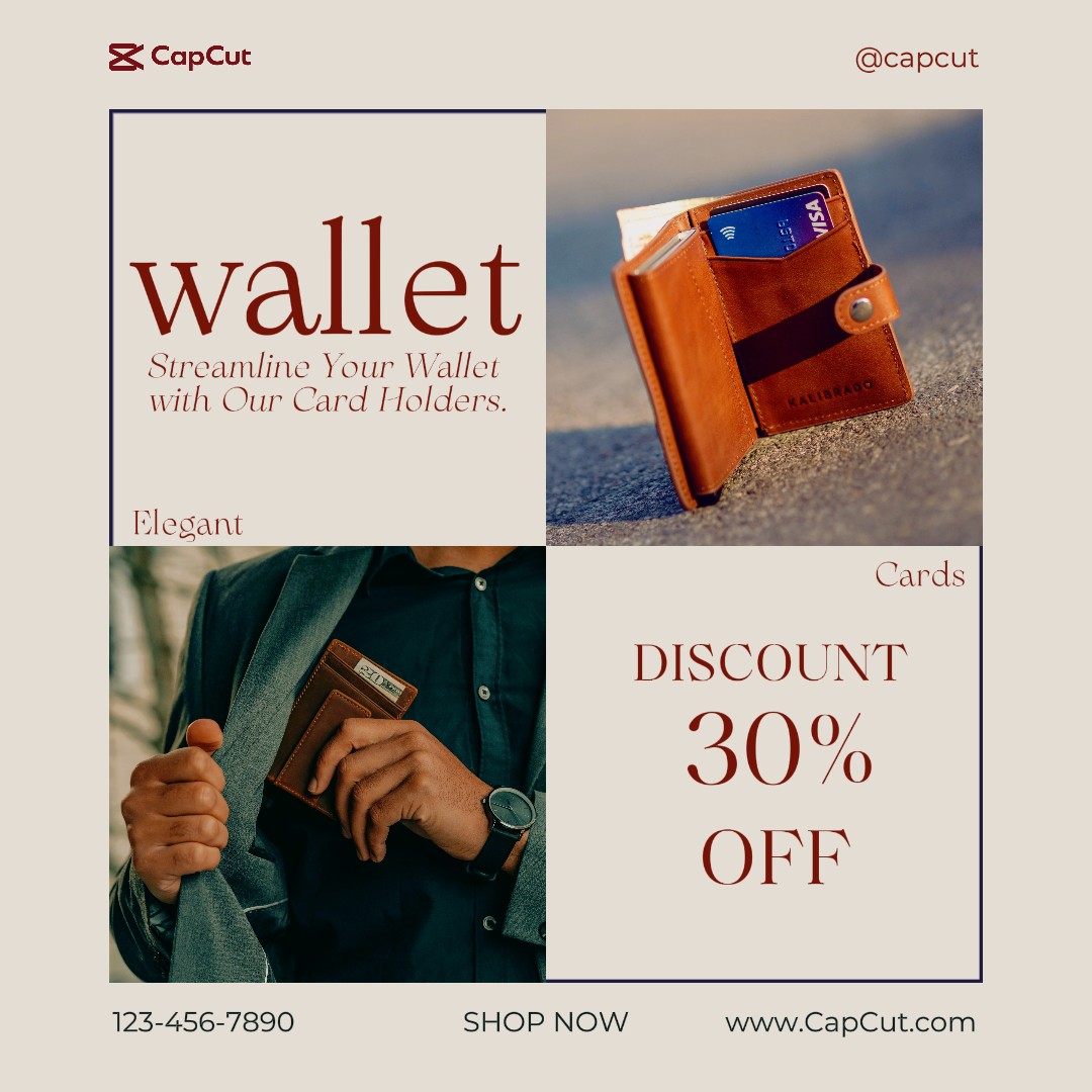 Fashion Cards Wallet Promotion Instagram Post