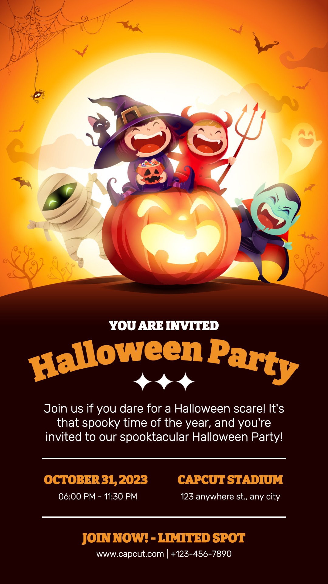 Invitación De Fiesta De Halloween Historia De Instagram