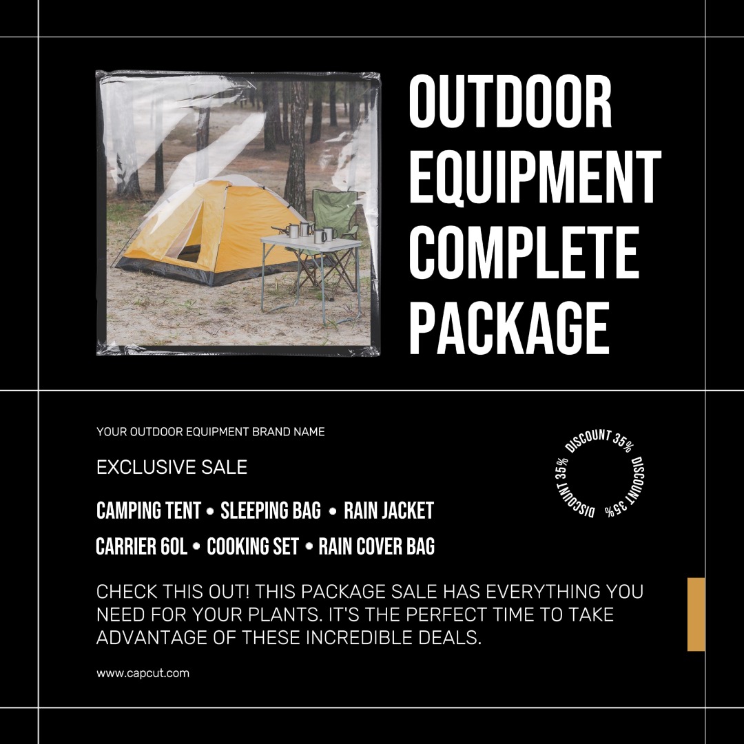 Promoción de equipos al aire libre para negocios