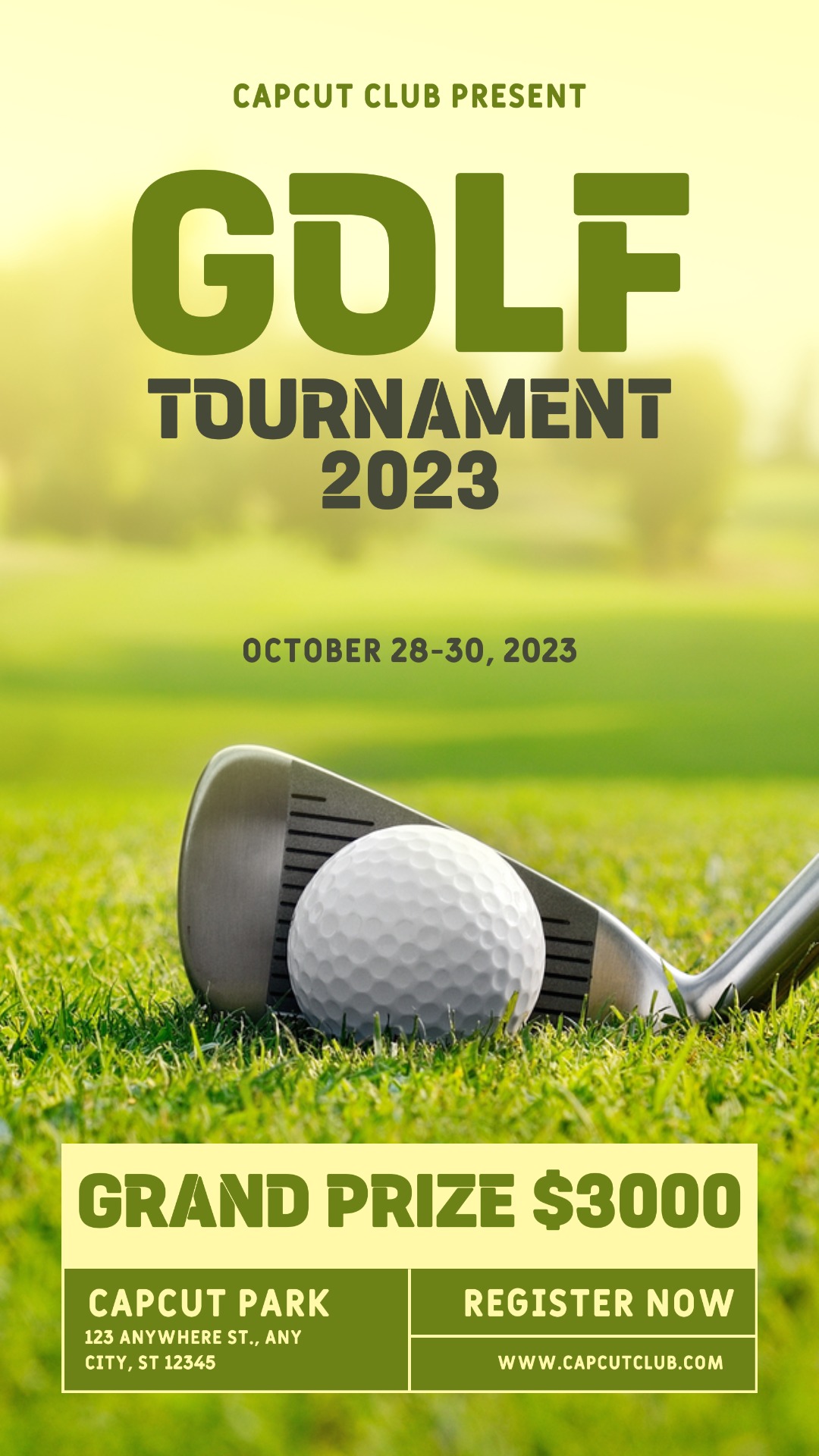 Torneo de Golf Deportivo Historia de Instagram 