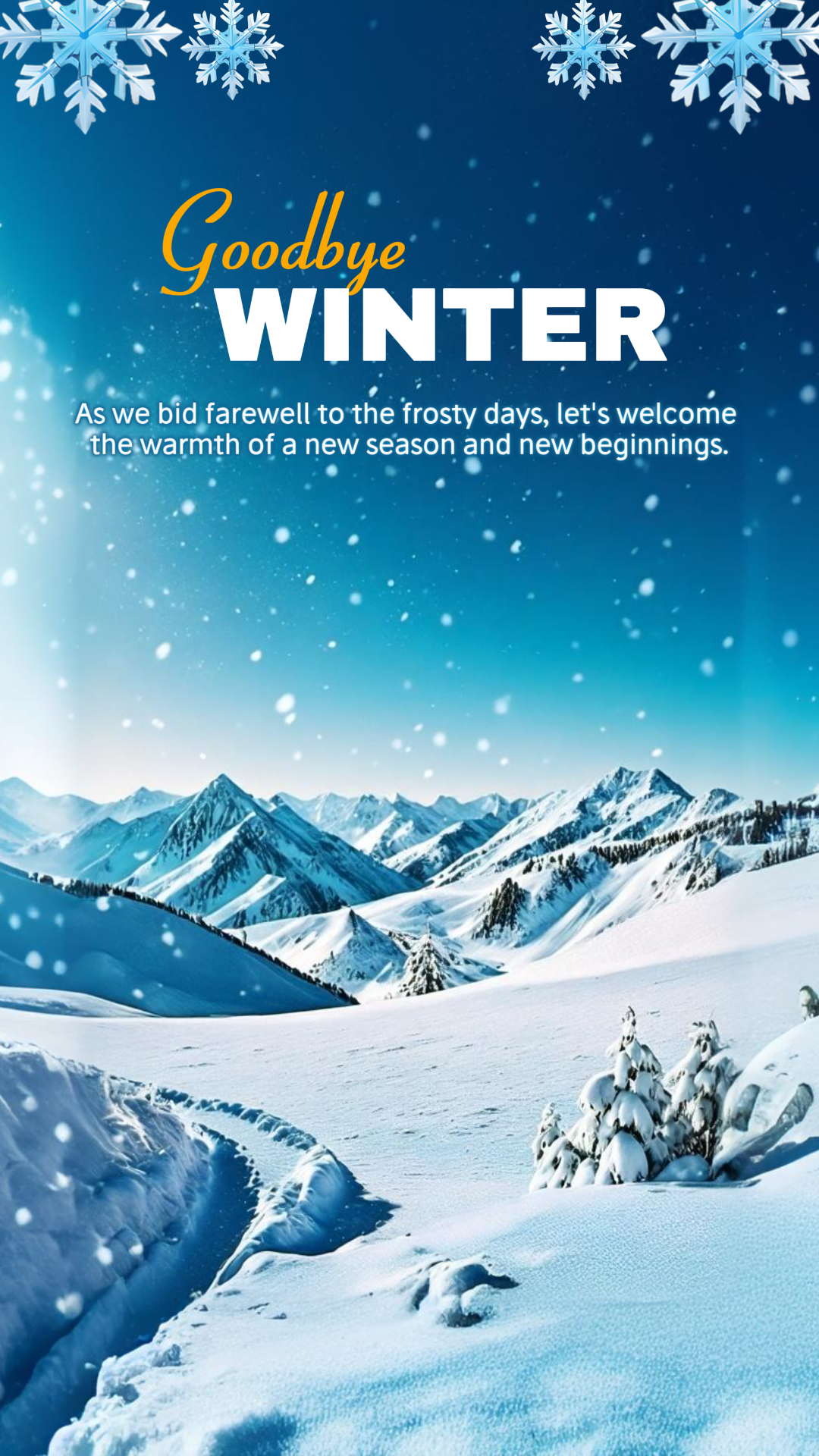 January Track Goodbye Winter Instagram Story