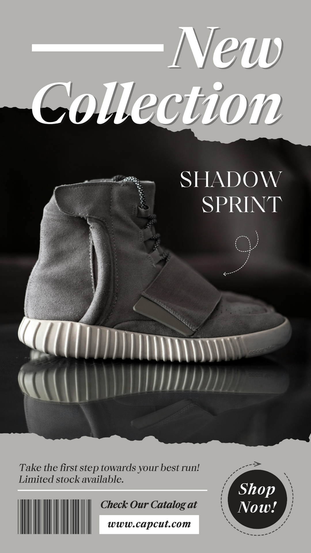 Cartel de marketing de ropa y zapatos Instagram Story Modern