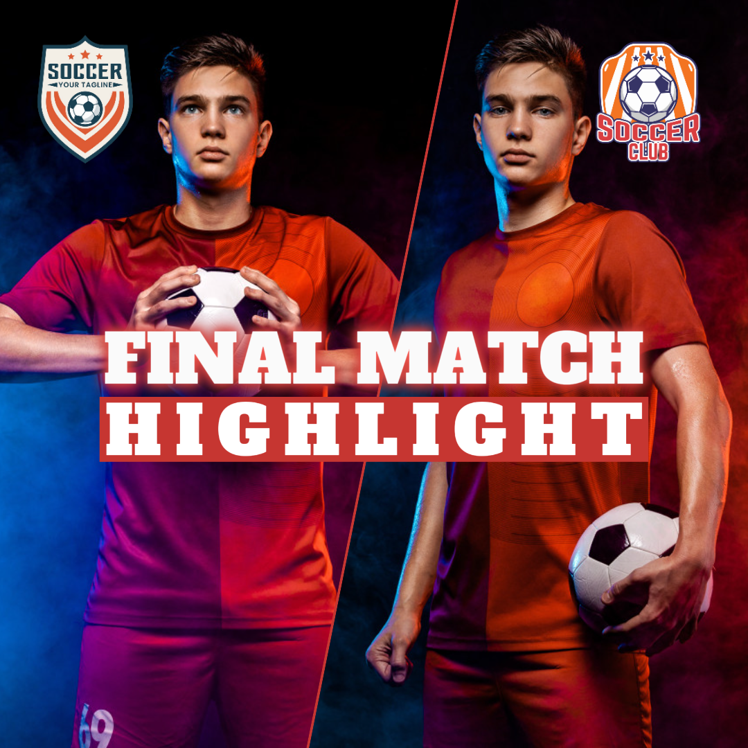 Kreatives Poster für Fußballspiele Highlights des Endspiels