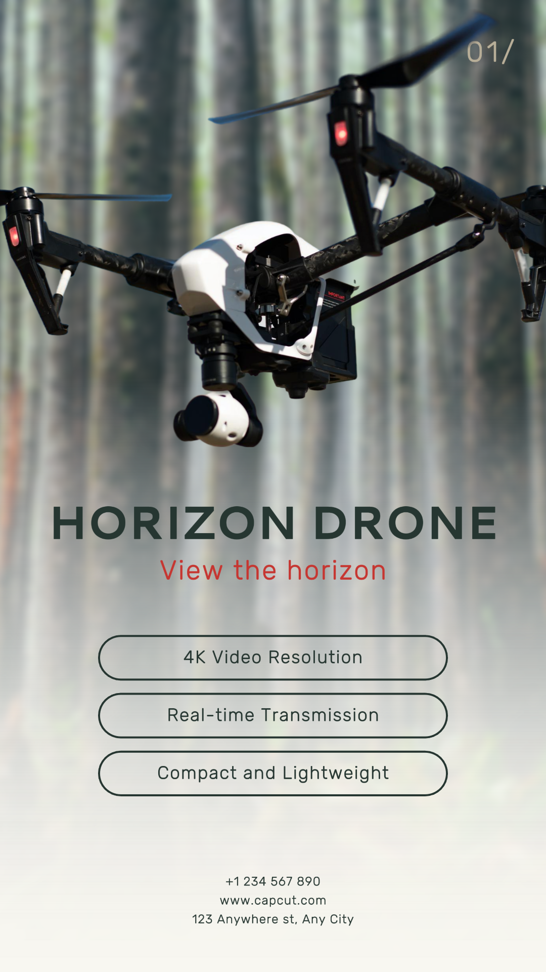 Drone eletrônico de exibição de produto de marketing