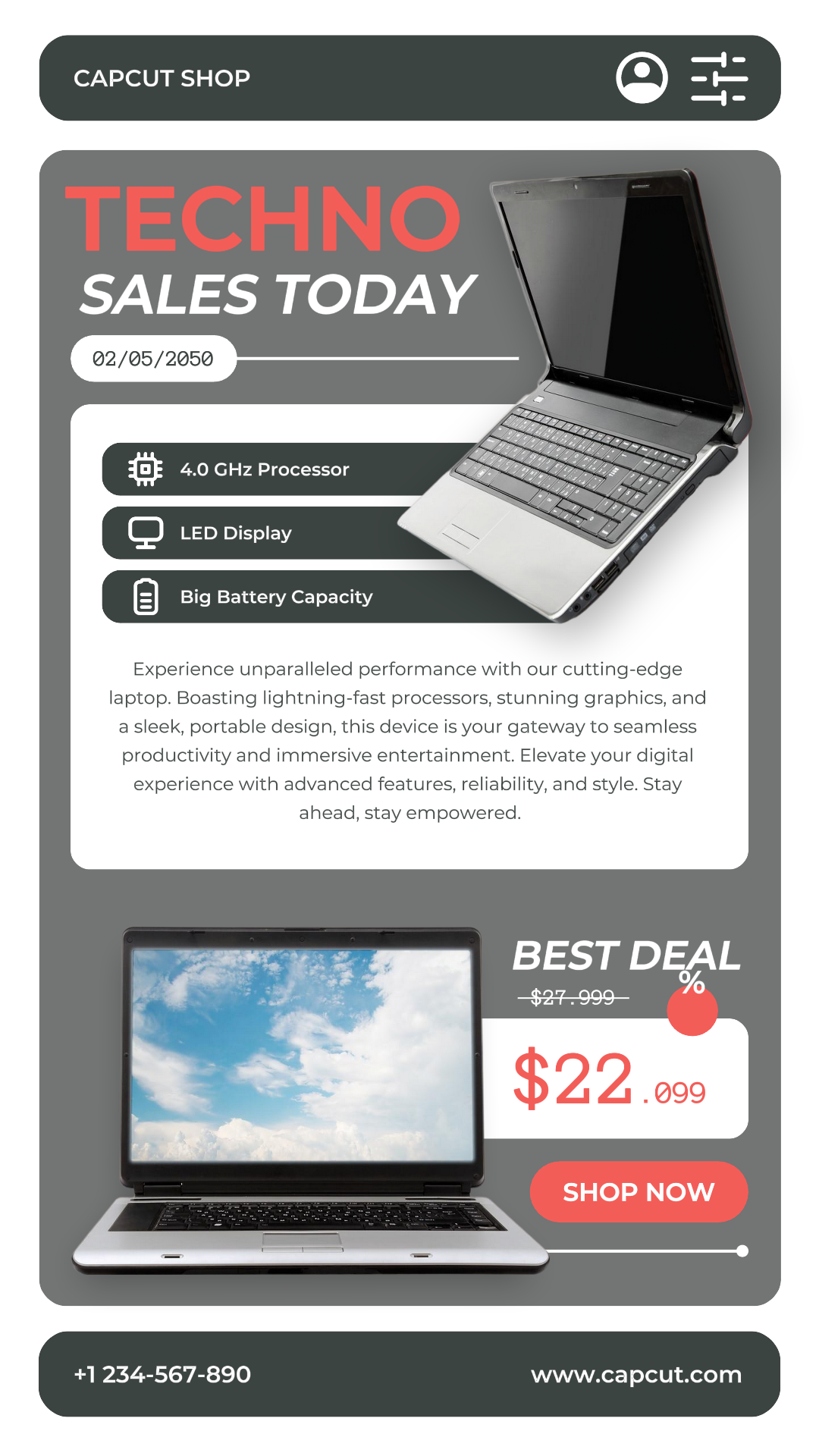 Technologi Sales Today Laptop Electronic Instagram Storie