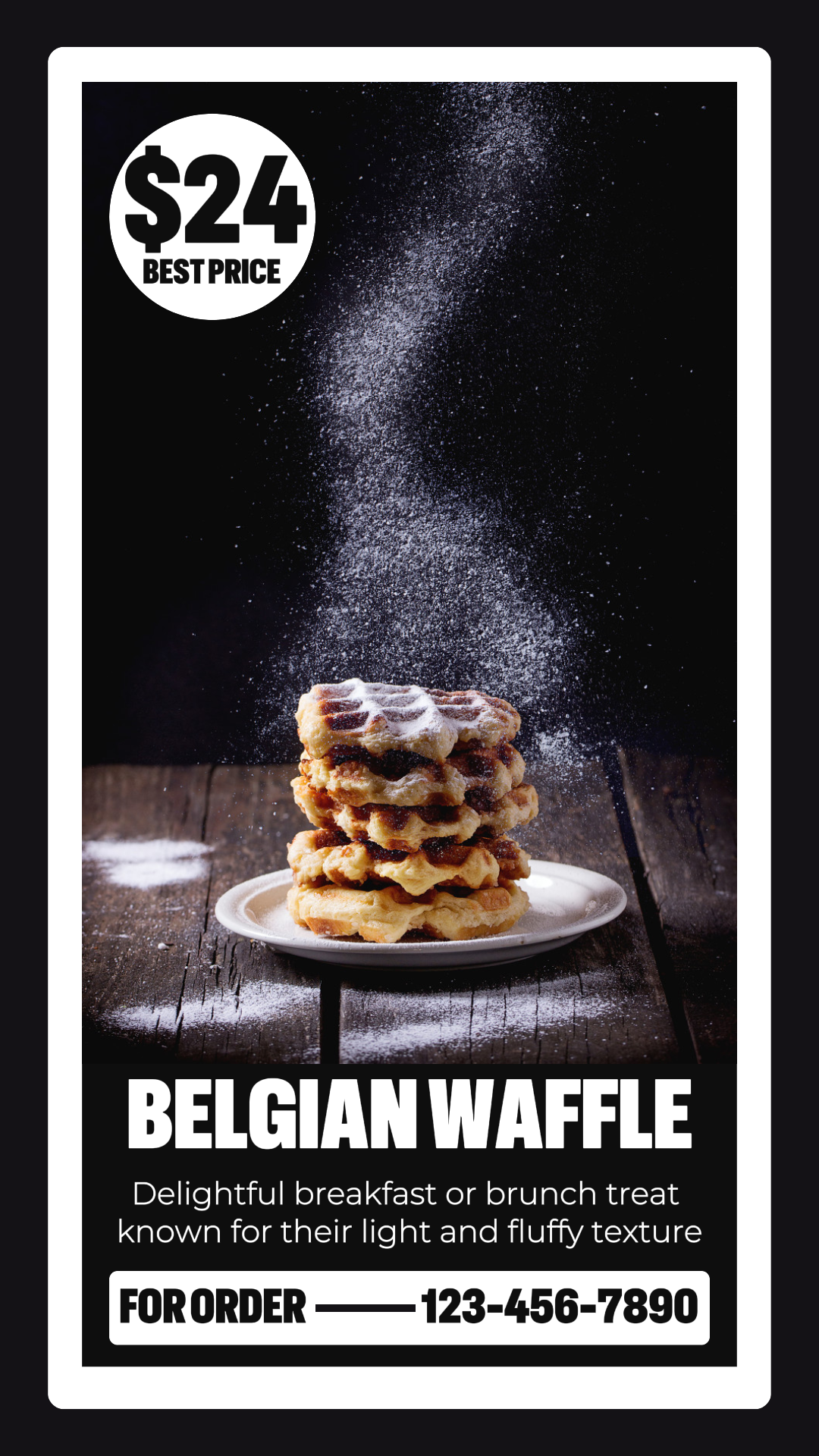 Essen Belgische Waffel Display Instagram Story