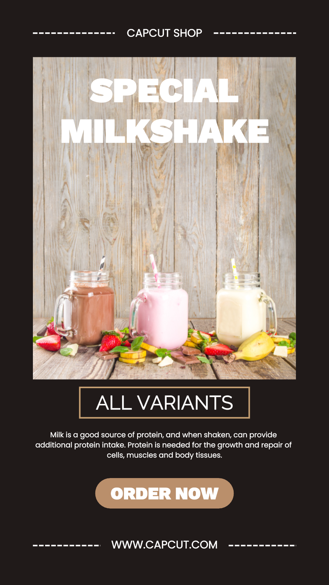 Milkshake histoire spéciale sur Instagram