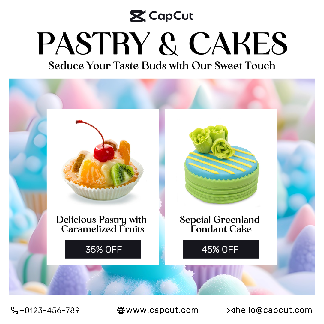 Food and Beverage Pastry and Cakes Promotion