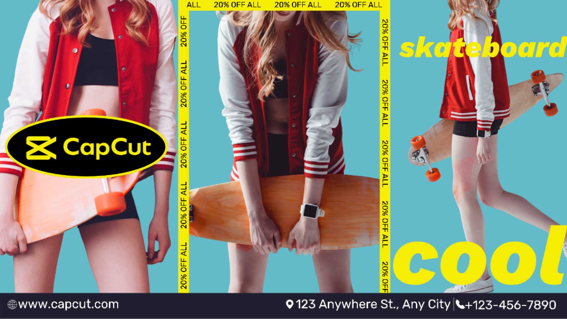 Promoción de patineta de entrenamiento y fitness de moda