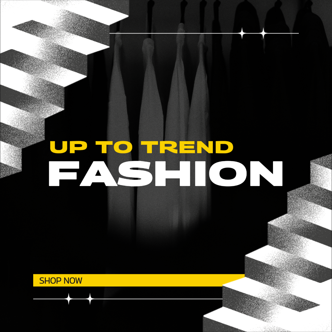 Kleidung und Schuhe Instagram Post Eye-catching Style Bold Weiß und Gelb Farbe