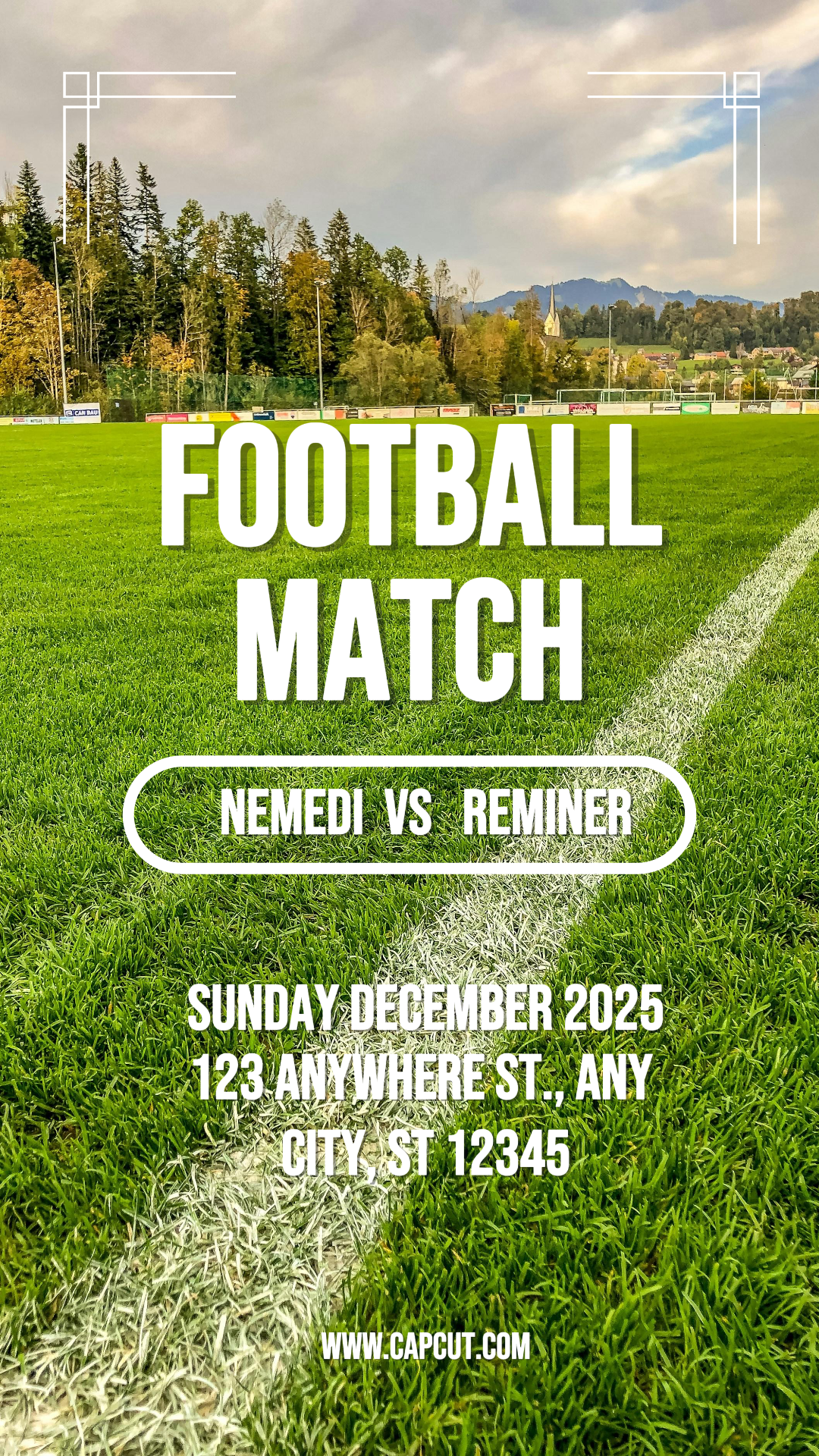 Affiche de marketing sportif et de match match de football