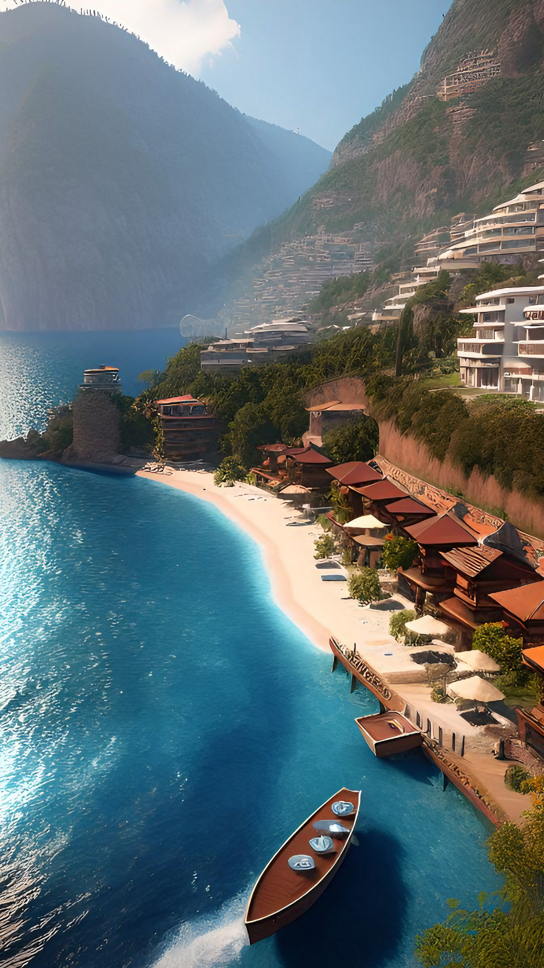 Wallpaper kreatif poster laut tiktok laut biru