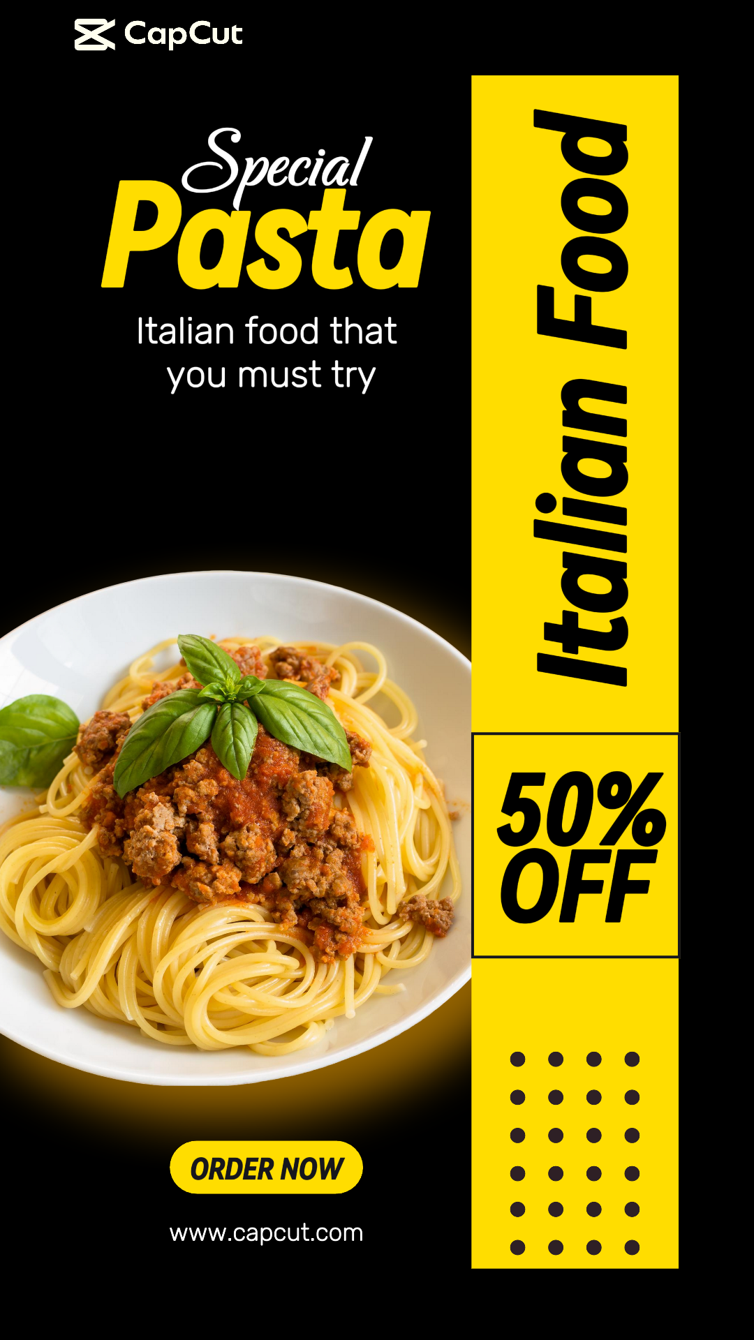 Food & Beverage Marketing Poster Italian Food