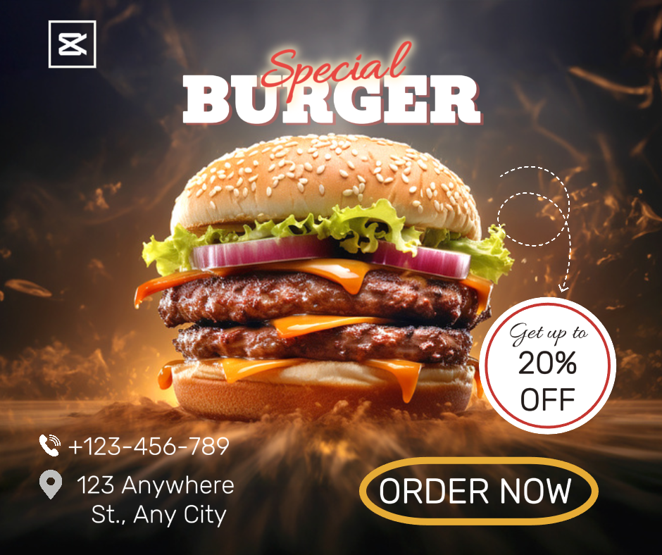 Post Minimalista de Promoção Alimentar