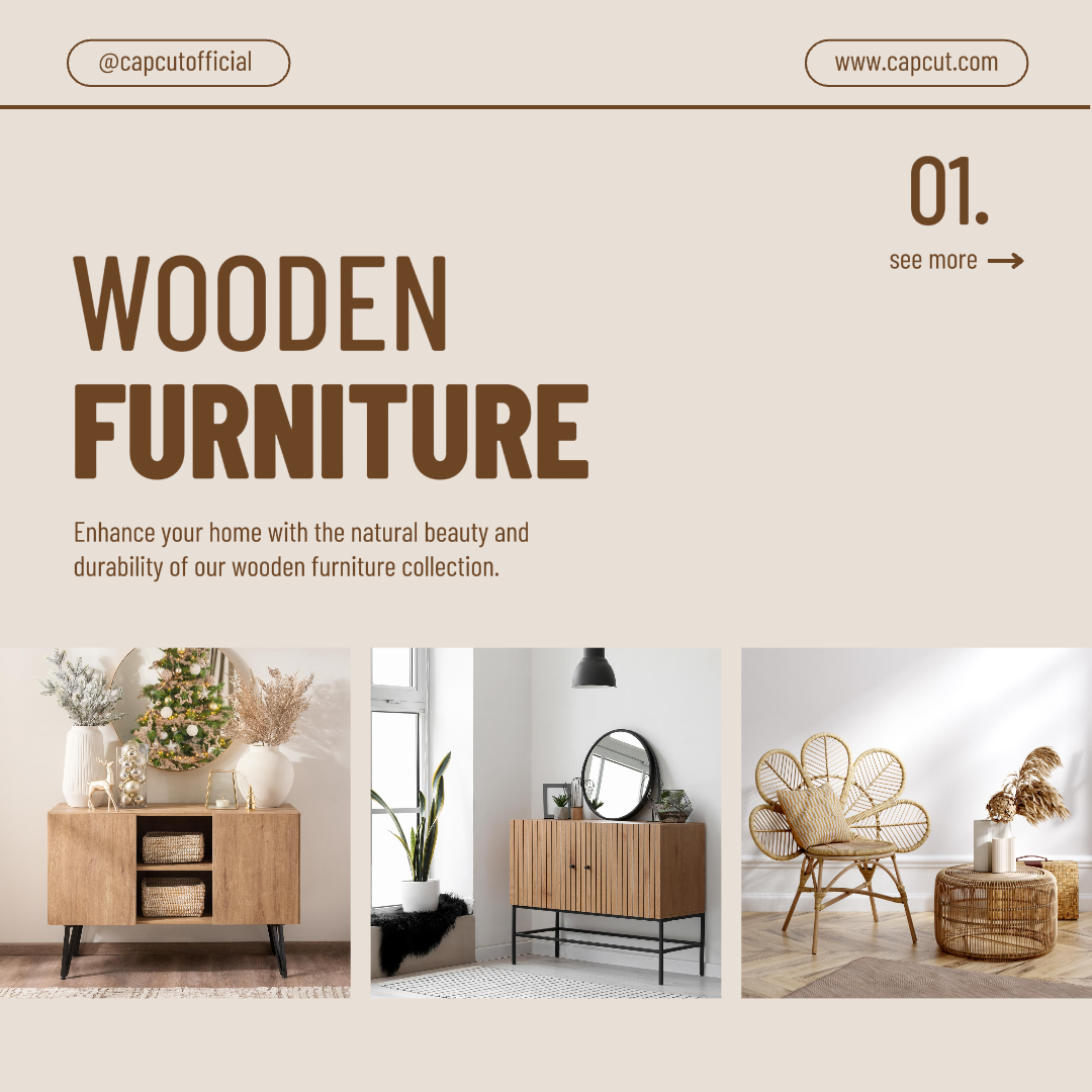 Household and Furniture Instagram Post Brown