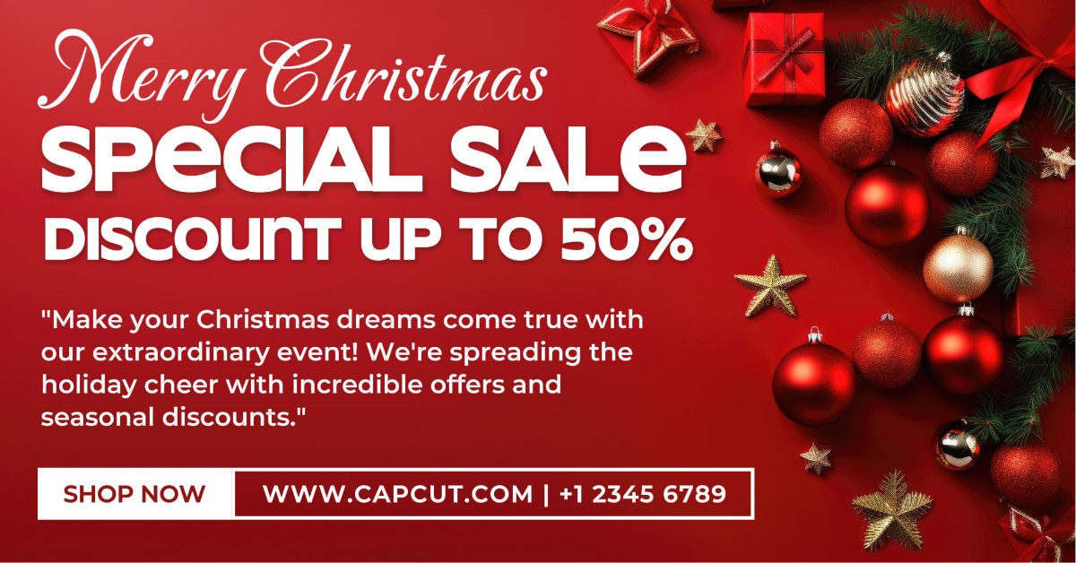 Christmas Sale Promotions Banner Facebook App Ads