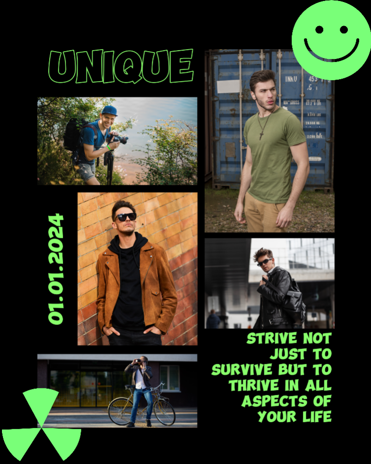 Tendencia de collage de fotos sin marketing