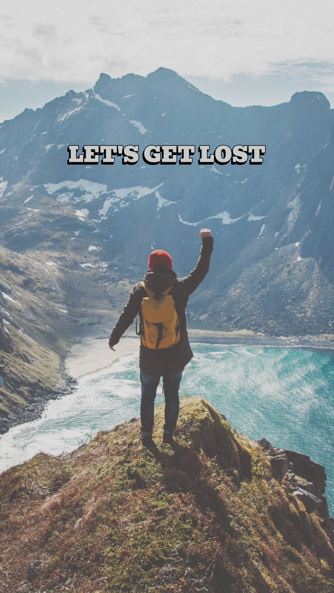 Póster creativo de viaje, historia de instagram, estilo natural.