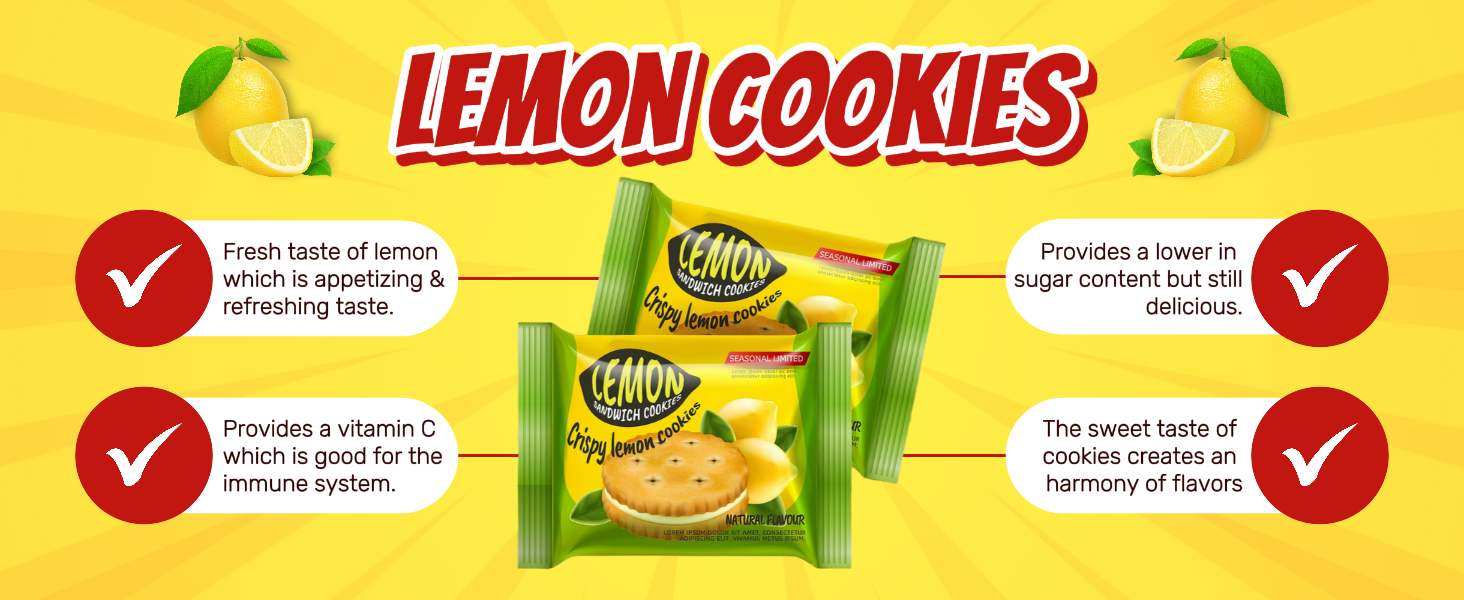 E-Commerce Lebensmittel Zitrone Kekse Detailseite