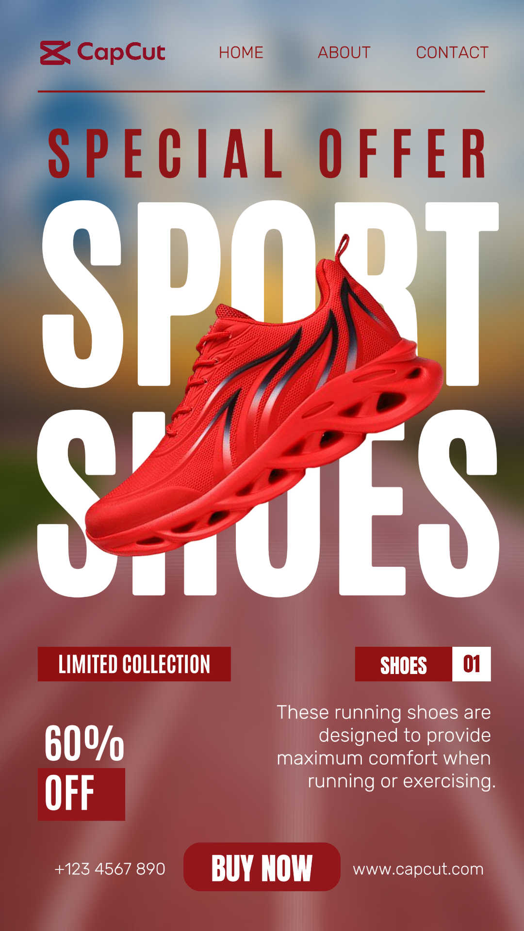 selling running shoes instagram story