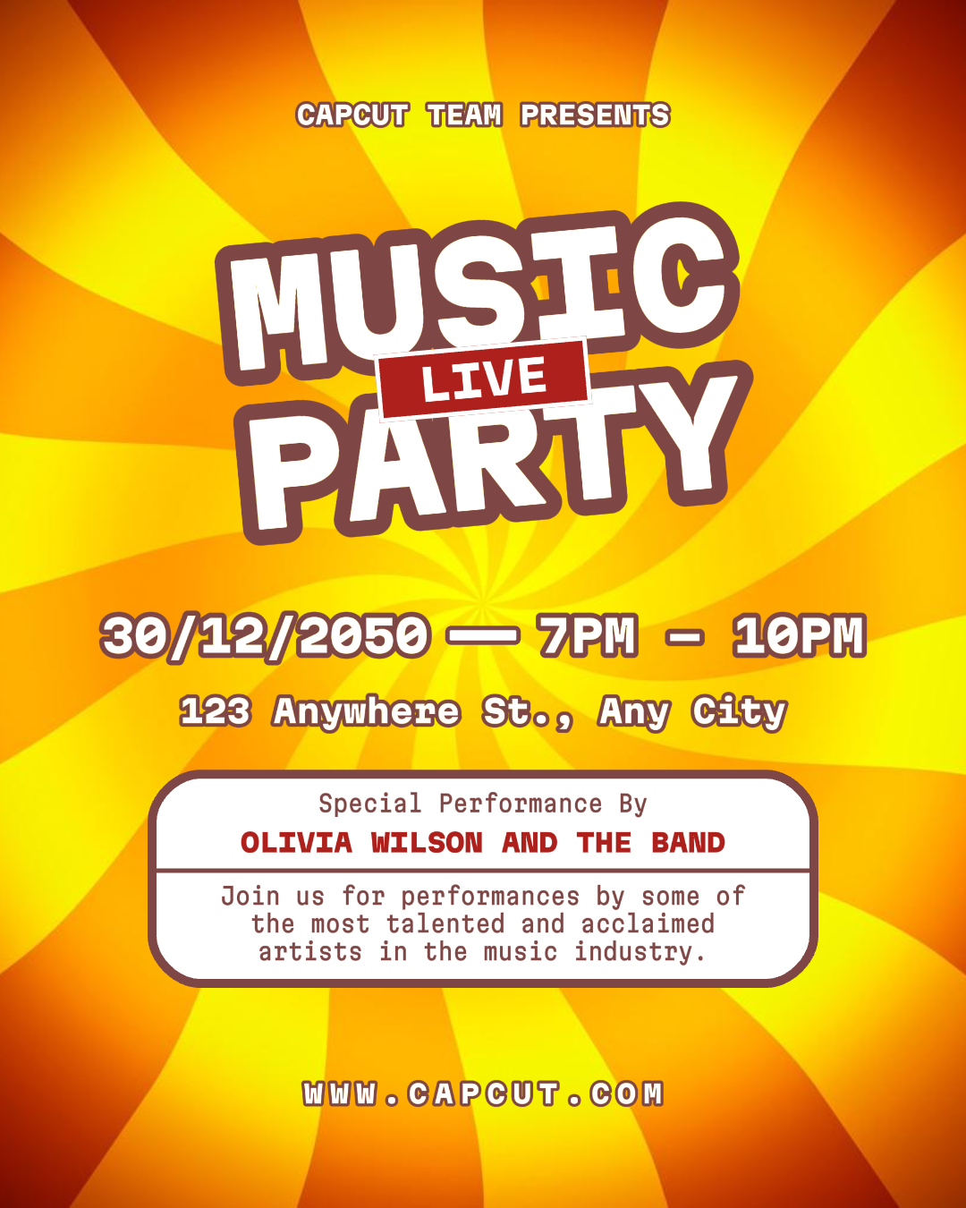 Fiesta De Música Retro Publicación De Instagram