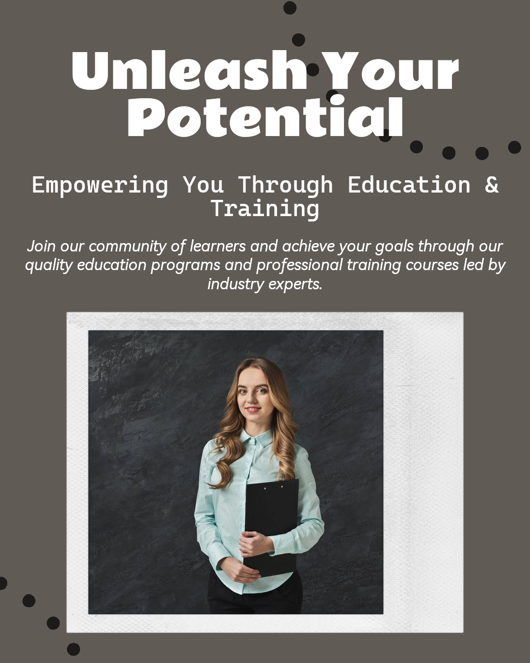 Education and training Announcement