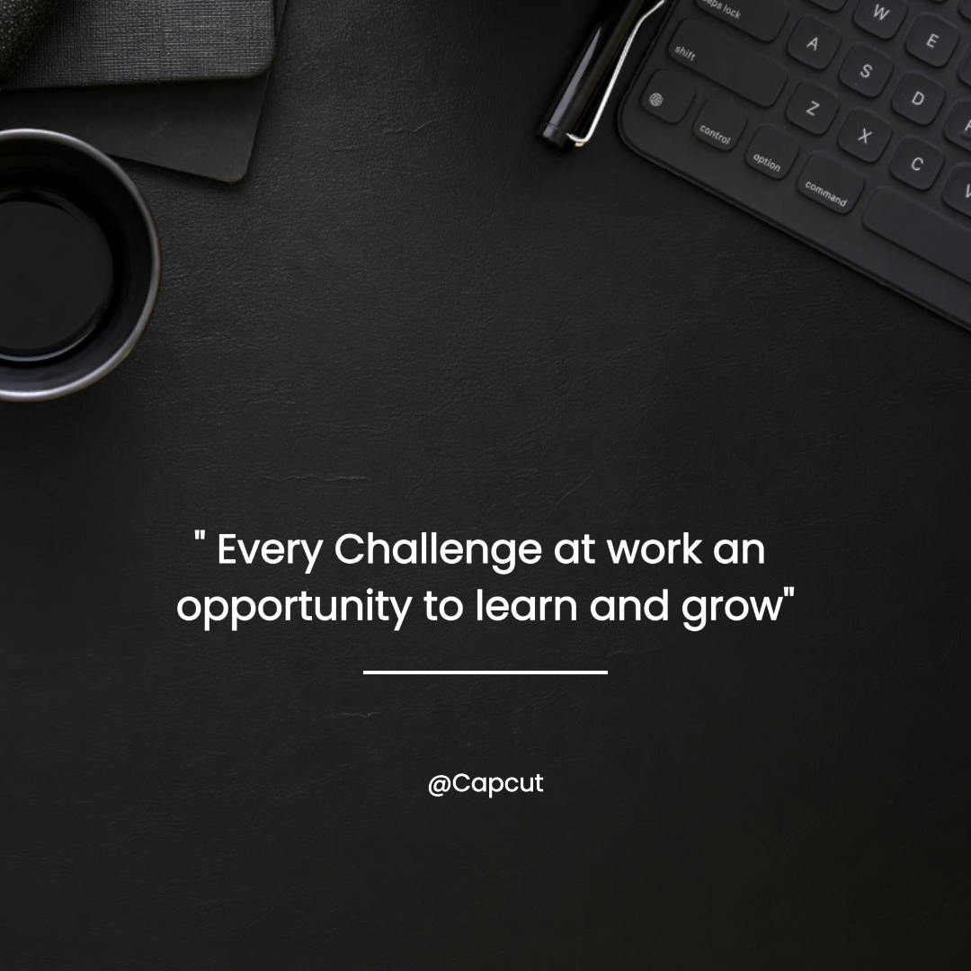 Business und Büro Kreatives Poster Instagram Post Zitate Schwarz Einfach