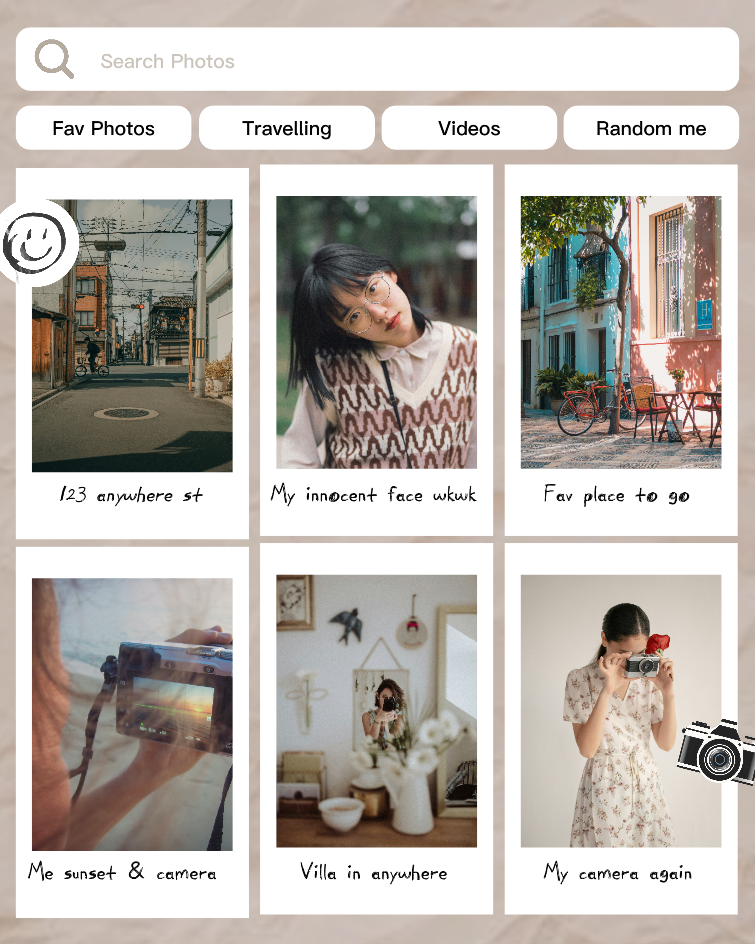 Non-Marketing Personal Sharing Photo Collage White Polaroid 