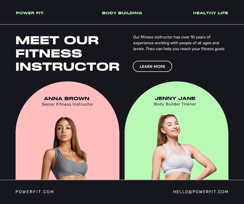 Pengantar Instruktur Kebugaran Postingan Facebook