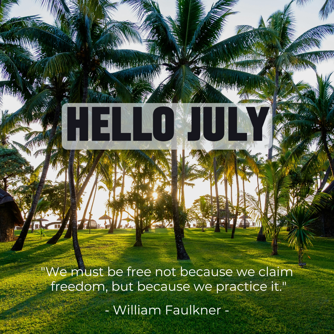 Hallo Juli kreatives Poster Instagram Poster Kokosnussbaum
