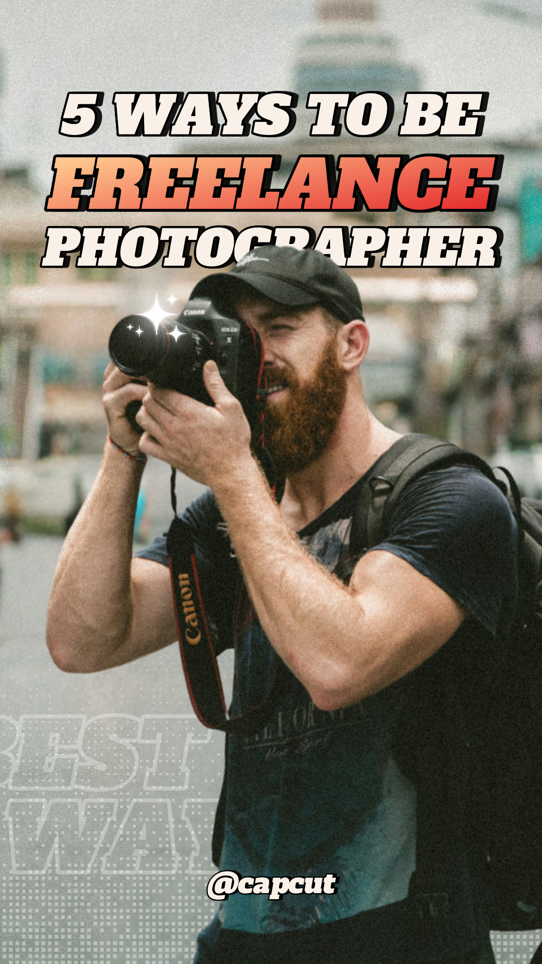 Tiktok thumbnail - Marketing Poster-Tiktok-5 Ways to be freelance Photographer