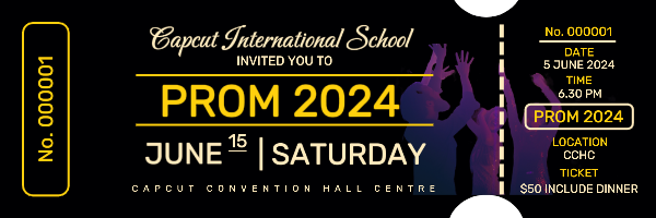 CREATIVE POSTER ENTERTAINMENT TICKET PROM NIGHT