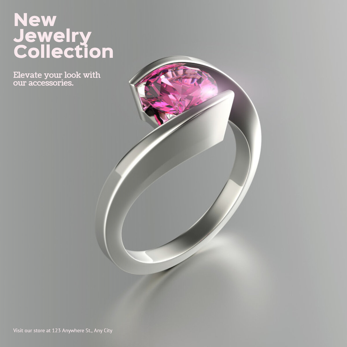 Exhibición de productos de joyería y accesorios