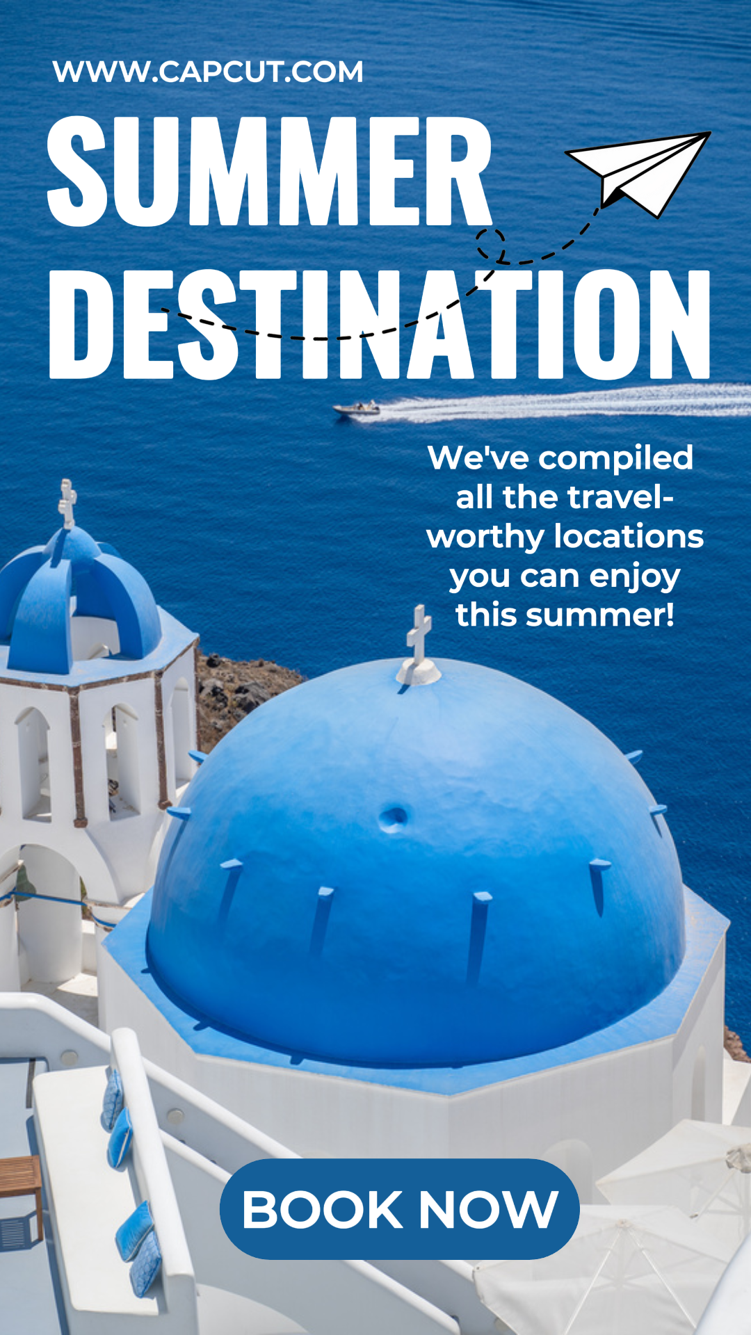 Travel Marketing Poster General Promotion instagram story modern style blau