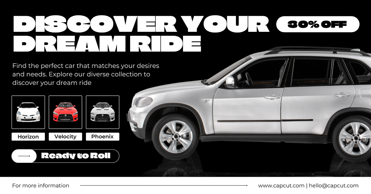 Facebook Ads Marketing Poster Banner Automotive Black