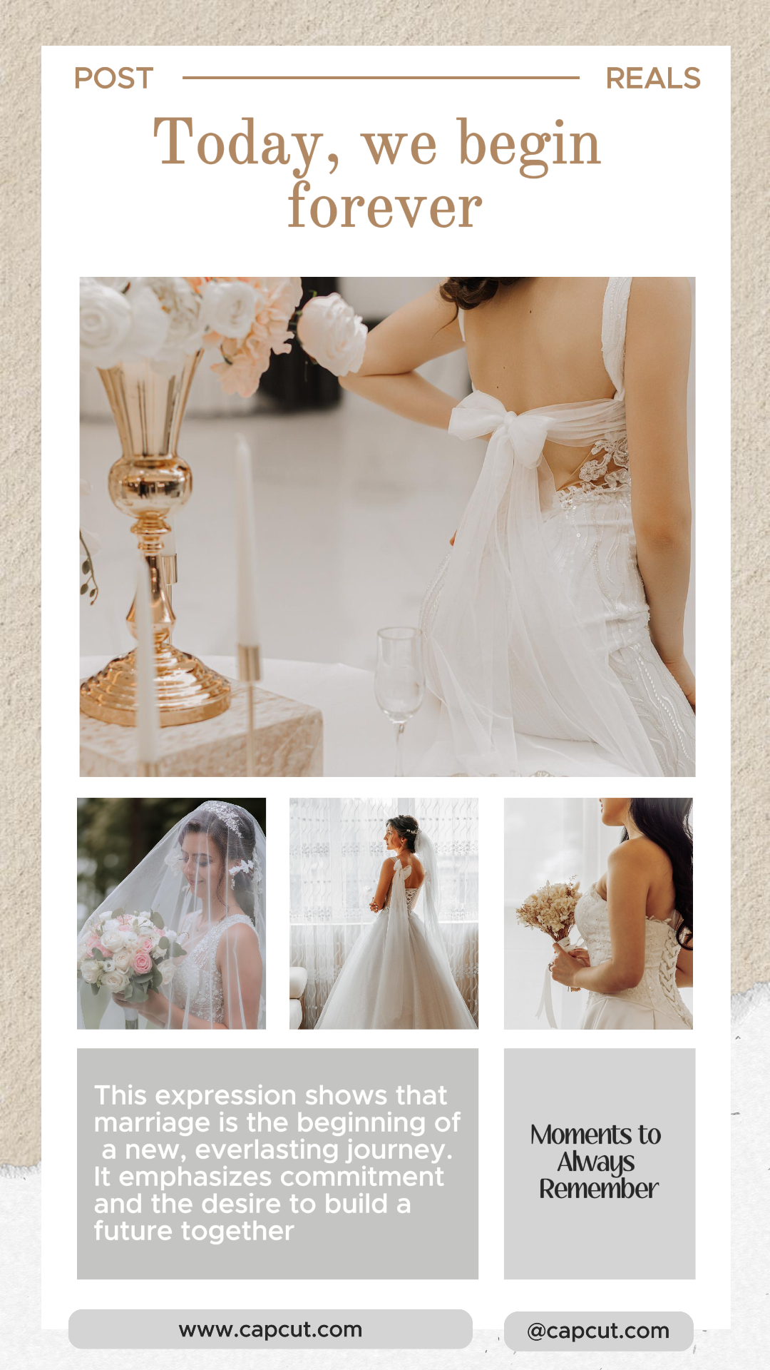 Minimalist Collage Simple Creative Poster Beige Personal Photo Album, Instagram Story