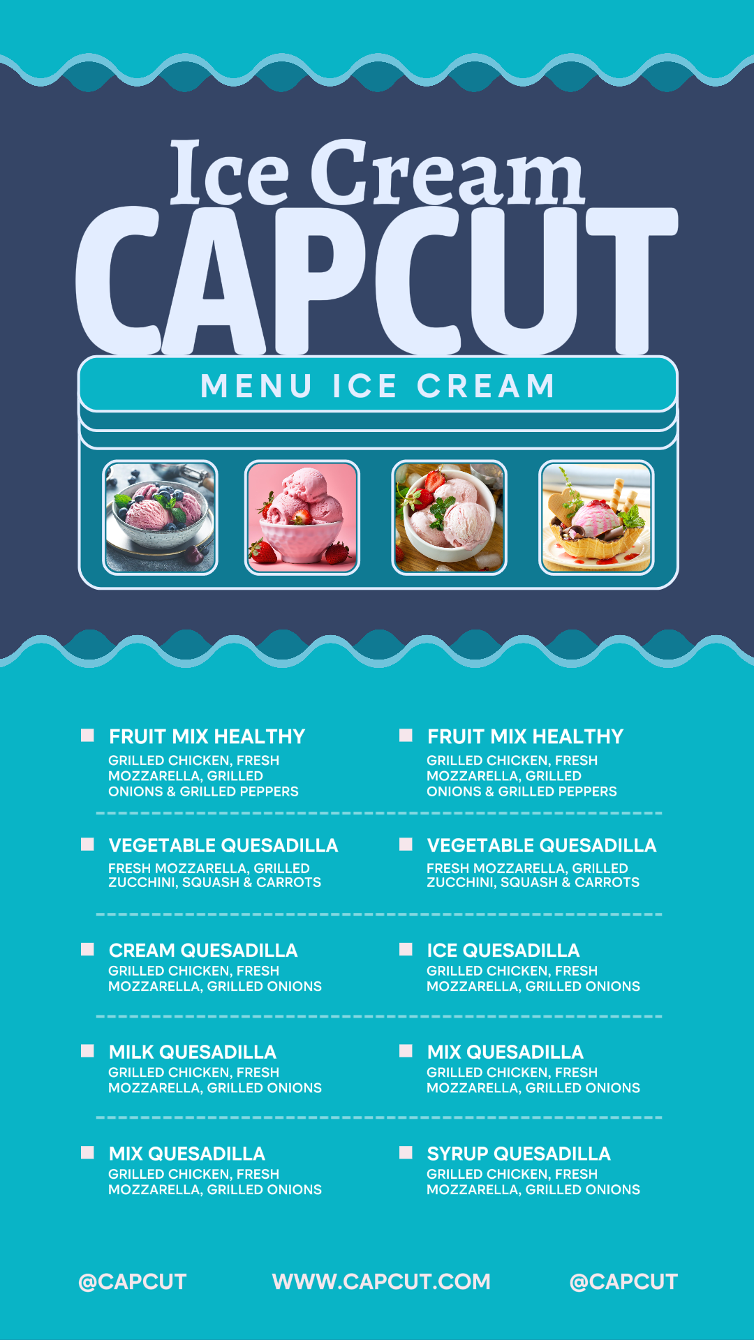 food and Beverage sales promotion instagram story blue ice