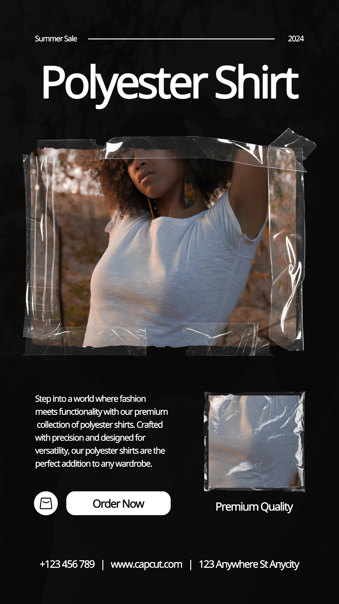 Camisa de poliéster Ropa Cartel de marketing Historia de Instagram Minimalista