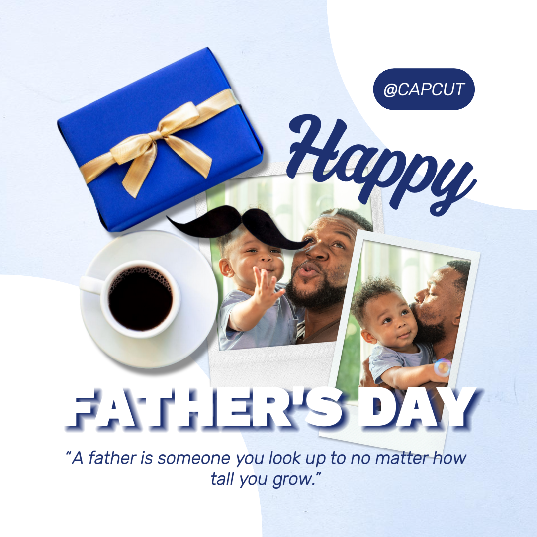 Father's Day General Industry Creative Poster Message Instagram Post Blue