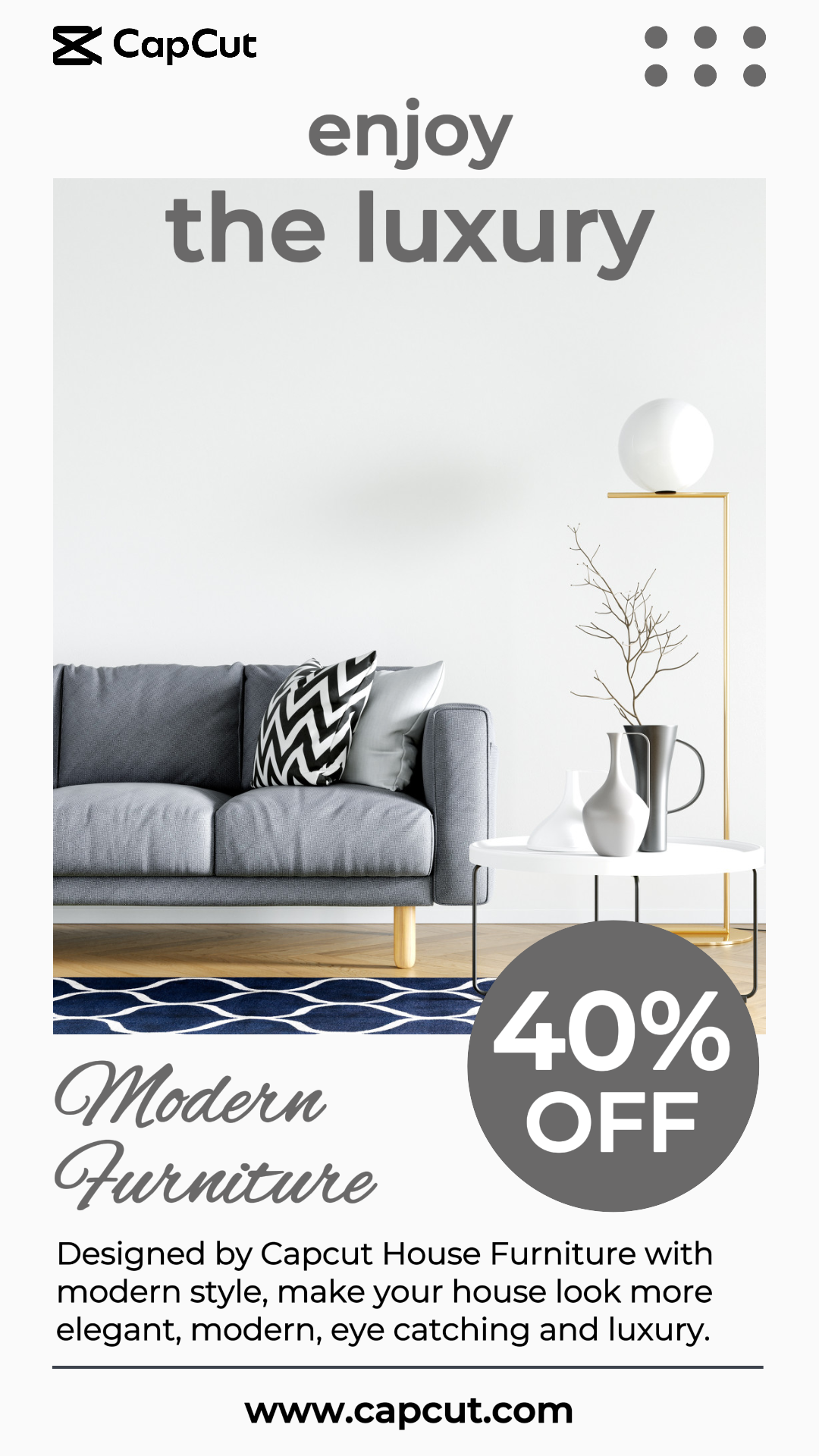 Venda de móveis para casa Instagram Story Minimalist