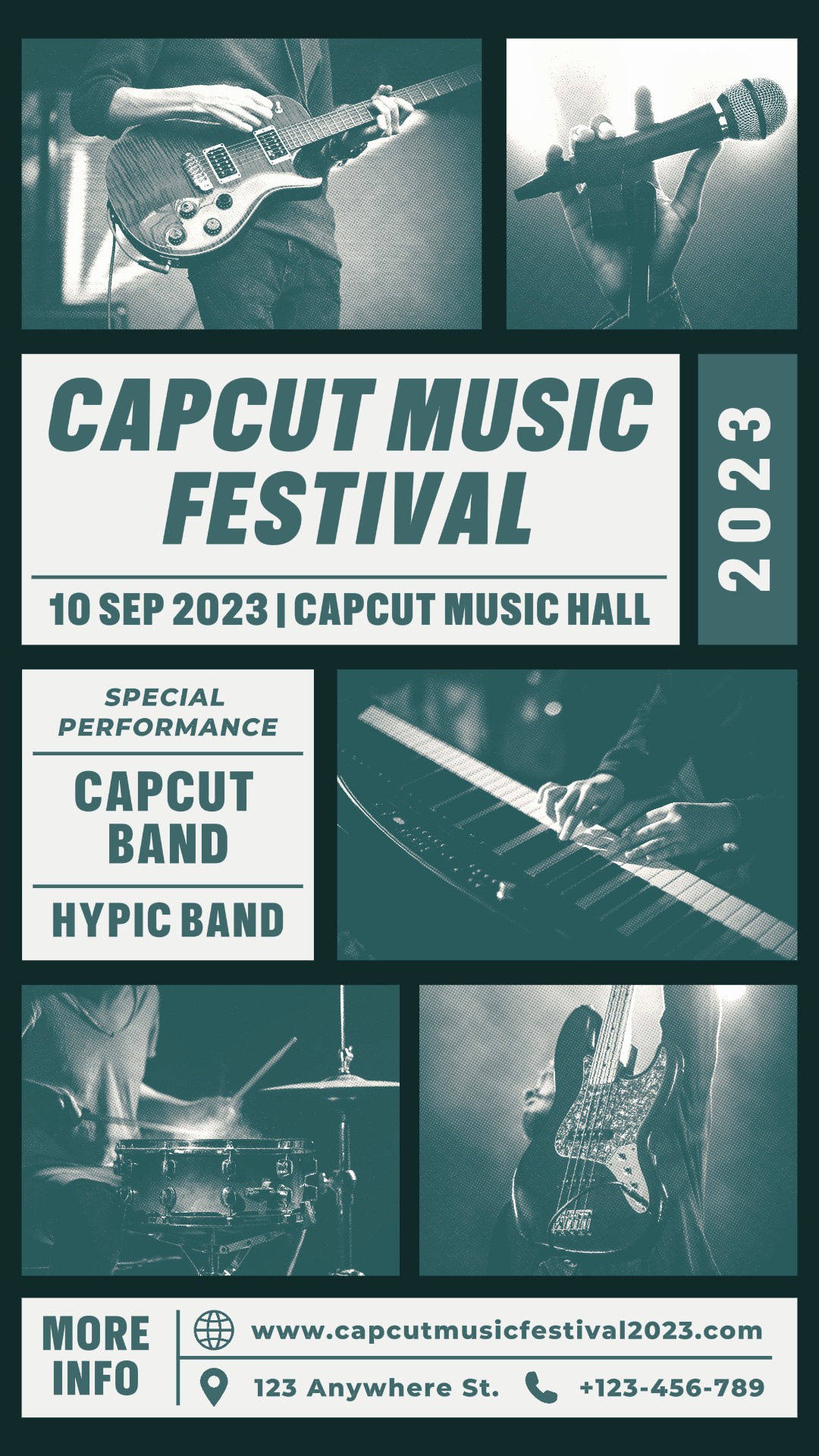 Autre affiche du festival de concerts de musique Insta Story